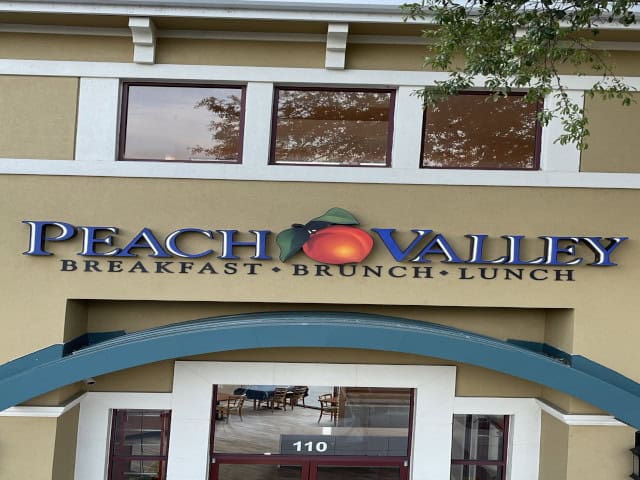 peach valley sign.