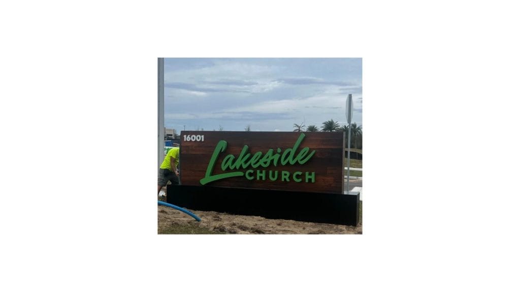 monument sign for a church.